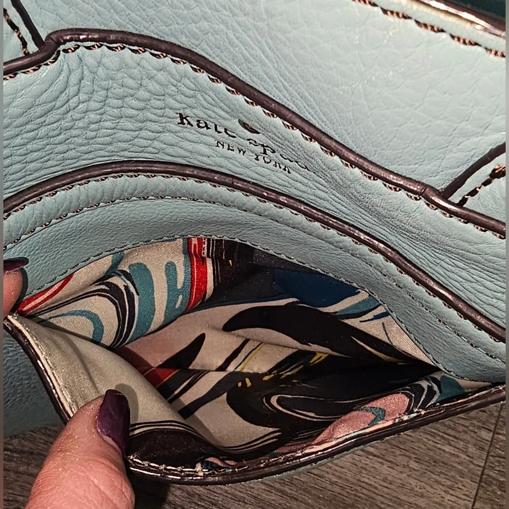 Kate Spade Blue Leather Purse/Crossbody/Work Tote
